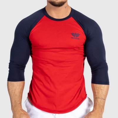 Iron Aesthetics Outline pánské 3/4 tričko red/navy červená – Zboží Dáma