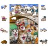 Puzzle Wooden City Kočky v Benátkách dřevěné 150 dílků