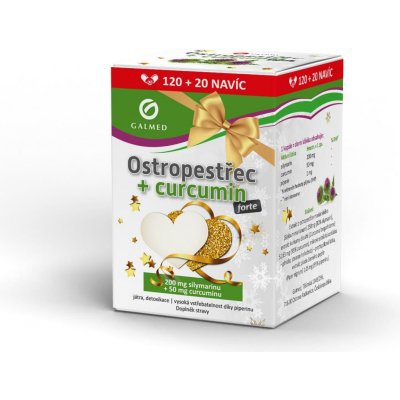 GALMED Ostropestřec + curcumin forte 60 kapslí – Hledejceny.cz