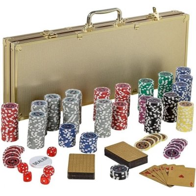GamesPlanet Poker set Gold Edition, 500 laser žetonů – Zboží Dáma