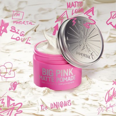 Immortal NYC Big Pink Matte Pomade matná pomáda na vlasy 100 ml – Hledejceny.cz