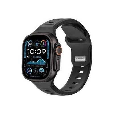 CubeNest Premium Silikon Sport na Apple Watch 42/44/45/Ultra 49 mm černý B01R001LBK – Zboží Živě