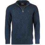 Barbour vlněný svetr se zapínáním na zip Essential Lambswool Half Zip Sweater navy mix – Hledejceny.cz