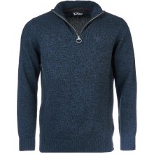 Barbour vlněný svetr se zapínáním na zip Essential Lambswool Half Zip Sweater navy mix