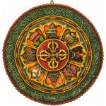 Sanu Babu Astamangal mandala, ručně malovaná, pryskyřice, průměr 60cm – Hledejceny.cz