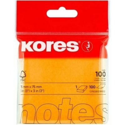 Kores Samolepicí bločky 75x75 / 100 lístků v bločku, FSC – oranžové (47090) – Hledejceny.cz