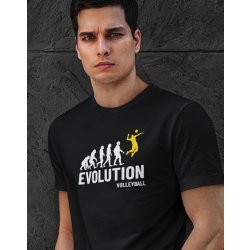 Bezvatriko.cz pánské tričko Evolution volleyball Canvas 0864 černé