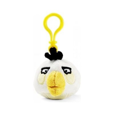 Přívěsek na klíče Plyšový Angry Birds biely – Zboží Mobilmania