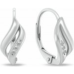 Brilio Silver Půvabné stříbrné náušnice s kubickými zirkony EA1179W – Zboží Dáma