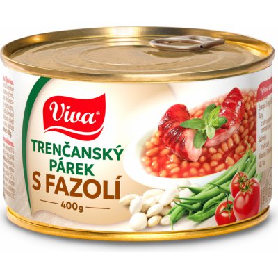 Viva Trenčanské párek s fazolí 400 g – Zboží Dáma