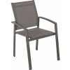 Zahradní židle a křeslo DEOKORK Hliníkové křeslo s textílií VERONA (šedo-hnědé)