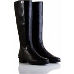 Rieker Kožené dámské kozačky Y0748 černé – Zboží Mobilmania