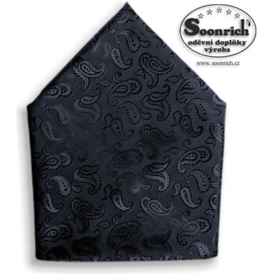 Soonrich šátek dámský pánský modročerný kašmírový stk035 – Zboží Mobilmania