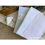 Sri Aurobindo Handmade Paper Bavlněný ruční papír - menu karta 10x21 cm Barevnost: modrá – Zboží Mobilmania