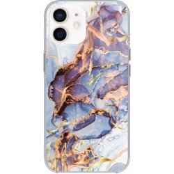 Pouzdro Appleking lesklé mramorové iPhone 11 Pro - modré