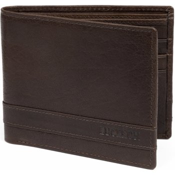 Lucleon Montreal luxusní hnědá RFID kožená peněženka Y2-1-11337