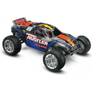 Traxxas Nitro Rustler TQi RTR stříbrno-modrá 1:10