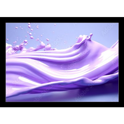 Obraz 1D - 100 x 70 cm - Abstract purple fluid art in bright colors. Lavender background for advertising cosmetic products.Generative Ai content. – Zboží Mobilmania