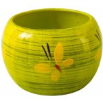Obal na květník MANES BUTTERFLY keramický světle zelený - d13x13cm – Zboží Dáma