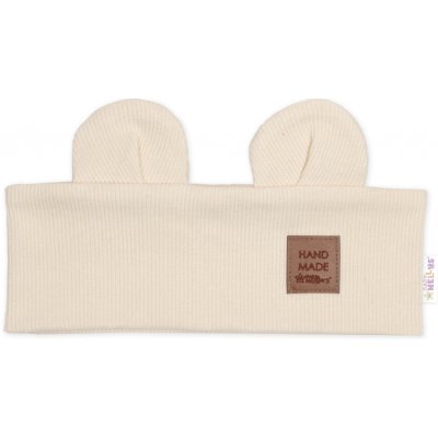 Baby Nellys Čelenka Teddy s oušky pro děti Hand Made - krémová – Sleviste.cz