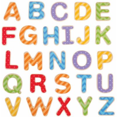 Bigjigs Toys Magnetická barevná abeceda (velká písmena) – Sleviste.cz