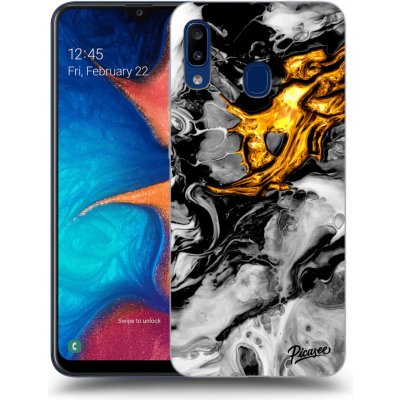 Pouzdro Picasee silikonové Samsung Galaxy A20e A202F - Black Gold 2 čiré – Zbozi.Blesk.cz