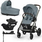 CYBEX Sport Balios S Lux Stormy Blue Gold 2024 + korba + autosedačka + báze – Hledejceny.cz