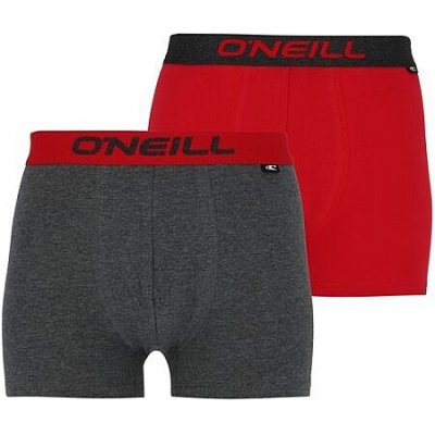 O'neill Boxers 900012 2 Pack Grey Mel Red – Zboží Mobilmania