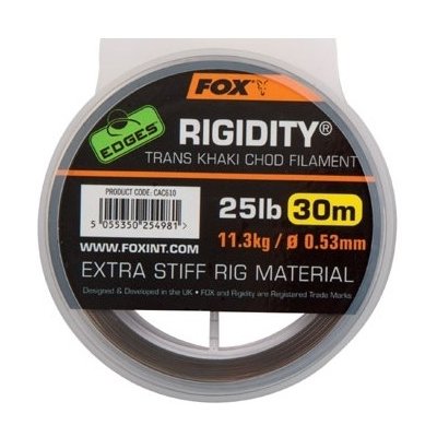 Fox Edges Rigidity Chod Filament Trans Khaki 30 m 0,53 mm 11,3 kg – Zboží Mobilmania