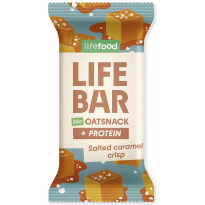 Lifefood Lifebar Oat Snack Protein slaný karamel BIO 40 g – Hledejceny.cz