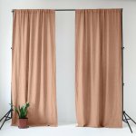 Linen Tales Cafe Creme závěs hnědá/růžová – Hledejceny.cz