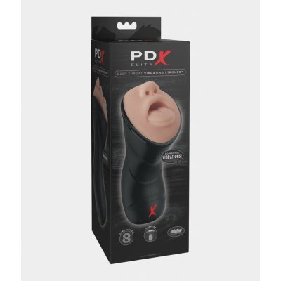 PDX Elite Deep Throat Vibrating Stroker