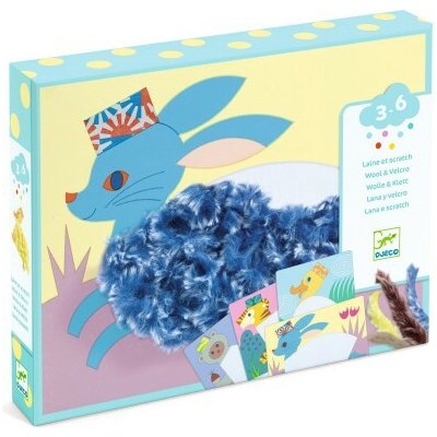 Djeco Kreativní sada vlna & suchý zip: Zvířátka s čepičkami – Hledejceny.cz