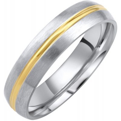 SILVEGO Snubní ocelový prsten Dakota pro muže i ženy RRC2047GM – Zboží Mobilmania