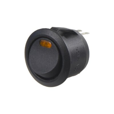Spínač kolébkový kulatý 20A oranžová LED, 47034 | Zboží Auto