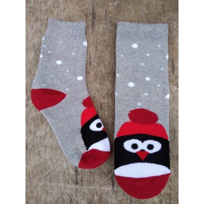 Dětské froté ponožky Pinguin červená