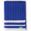 Deka United Colors of Benetton Modrá pletená deka 100% akrylové vlákno 140x190