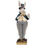Dekorace králík ve zdobném kabátě a hodinkami 10*8*30 cm – Hledejceny.cz