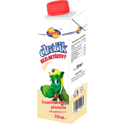 Tami Trvanlivé plnotučné mléko bezlaktózové 3,5% 250 ml – Sleviste.cz