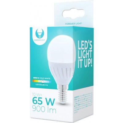 Forever Light LED žárovka E14 G45 10W 230V 6000K 900lm keramická žárovka