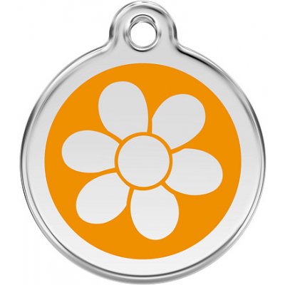 Red Dingo známka Flower Orange Květina oranžová M 30 mm – Hledejceny.cz