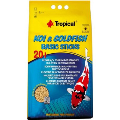 Tropical Pond Koi-Goldfish Basic sticks 20 l – Sleviste.cz