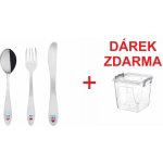 Orion Dětské nerezové příbory SOVA 3 ks – Zboží Dáma