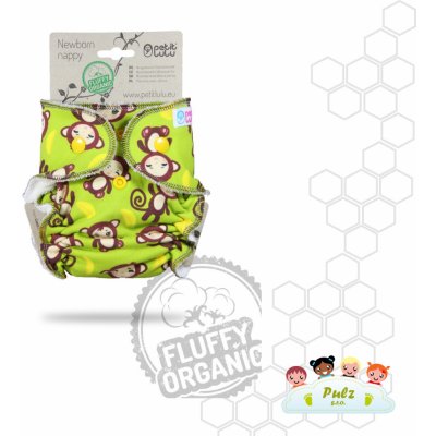 Petit Lulu novorozenecká kalhotková Fluffy Organic Monkey Business