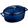 Sada nádobí Lava Litinový hrnec oválný 29 cm modrý