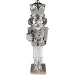 Clayre & Eef Stříbrná vánoční dekorace Louskáček s dárky - 5*4*16 cm – Hledejceny.cz