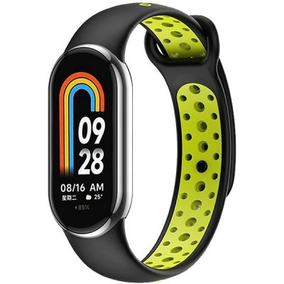 Strapido dvoubarevný pro Mi Band 8, Černo zelený J80200M03 – Zboží Mobilmania