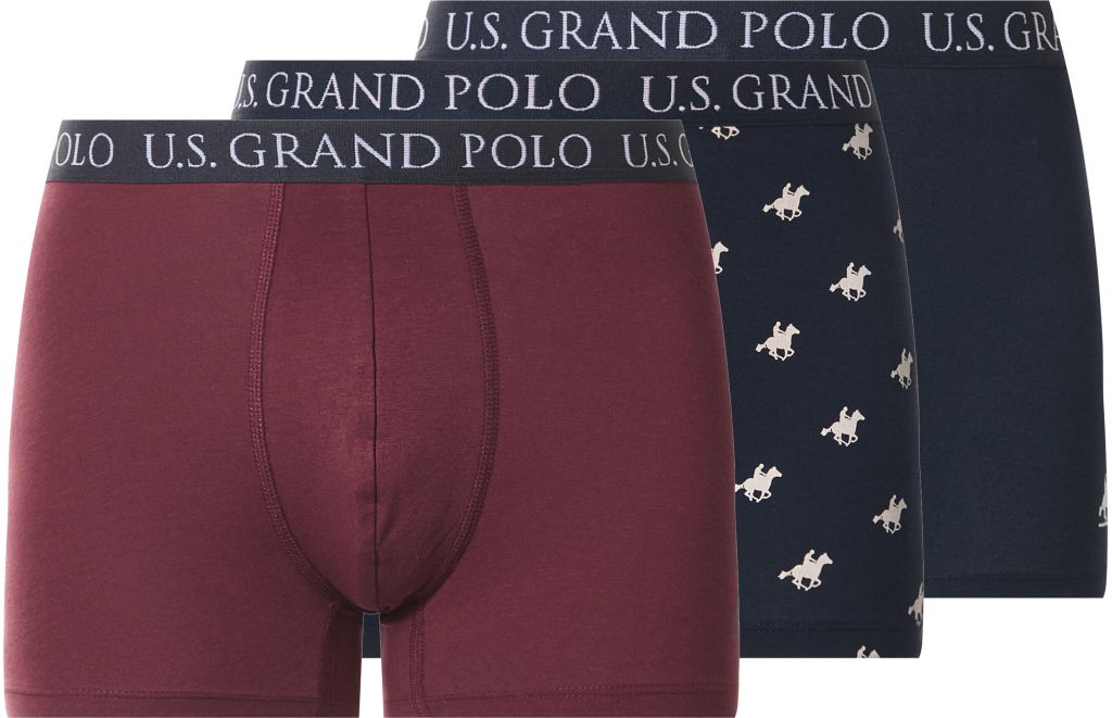 esmara Men 3 kusy navy modrá / bordó