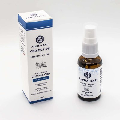 Alpha-CAT CBD Kokosový MCT olej ve spreji s vanilkou 20% 2000 mg 30 ml