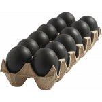 Černé plastové vajíčka - 12 ks / 6 cm – Hledejceny.cz